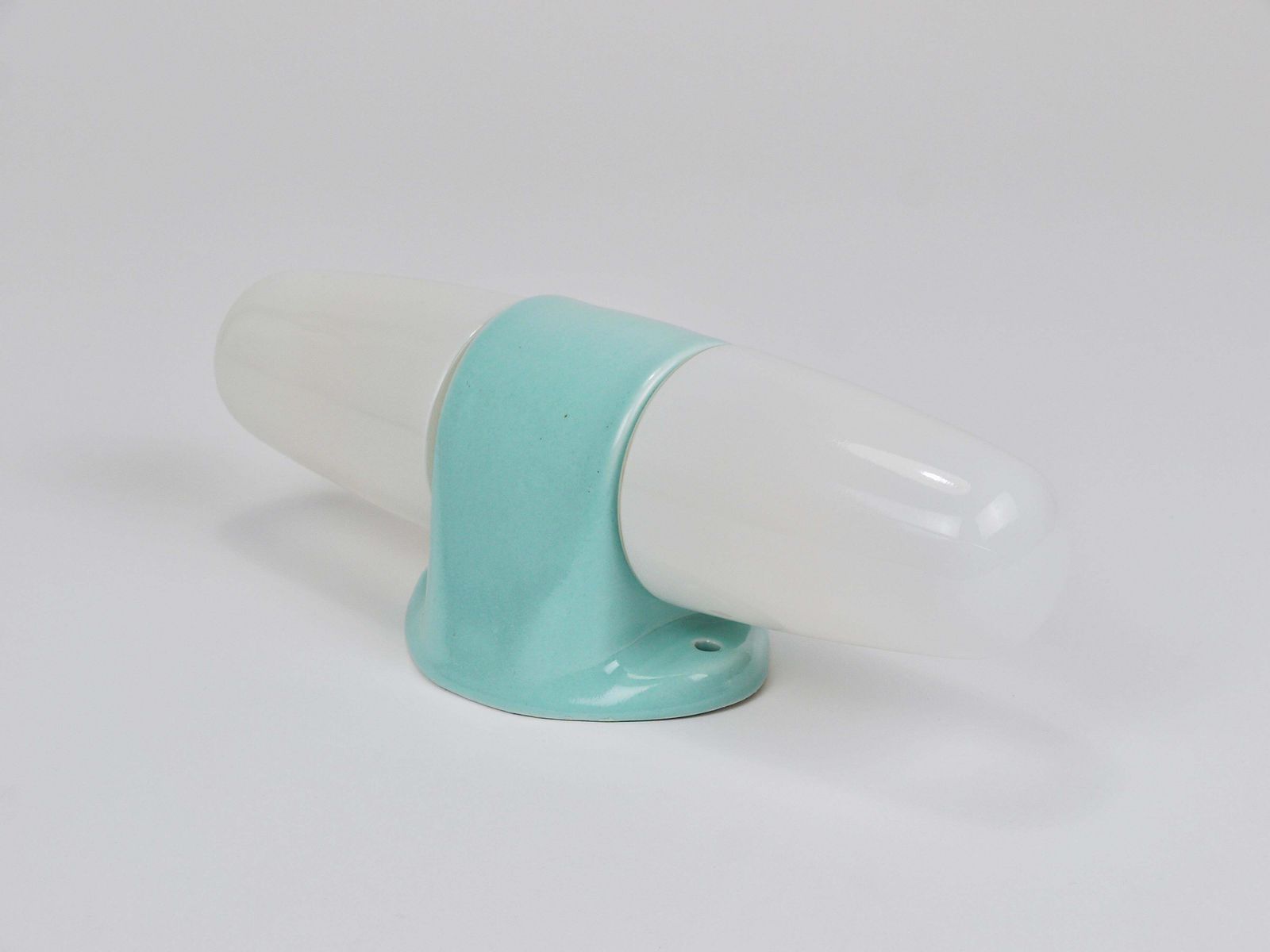 photo buy Wilhelm Wagenfeld Bauhaus Turquoise Dubbele Wandlamp, Duitsland, ca. jaren 1950