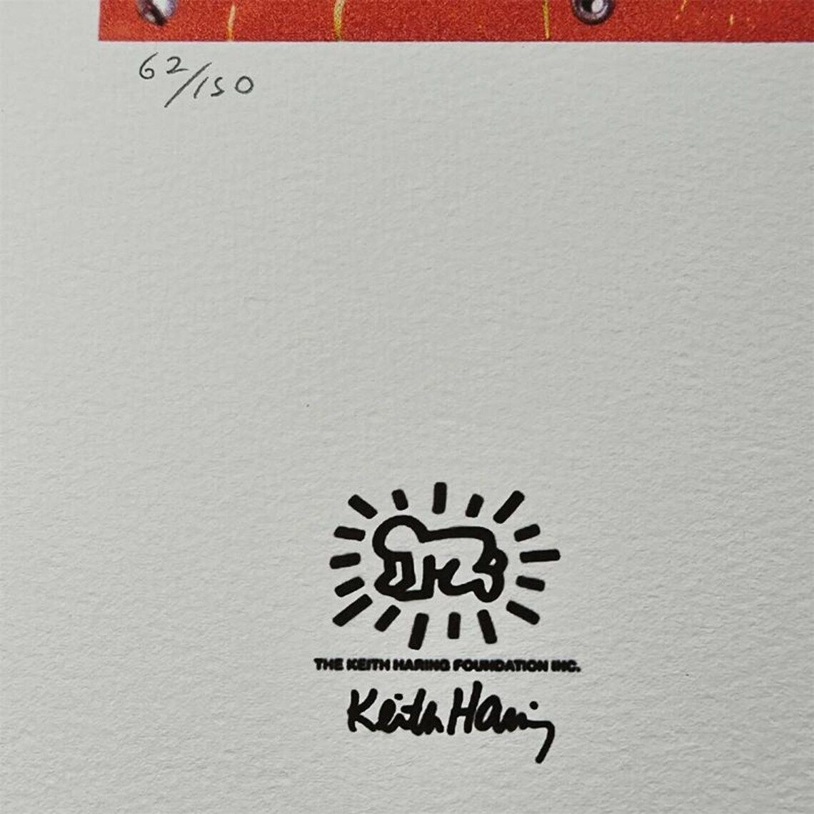 Keith Haring, gelimiteerde editie lithografie uit de jaren 1990, genummerd in potlood. photo 352.0
