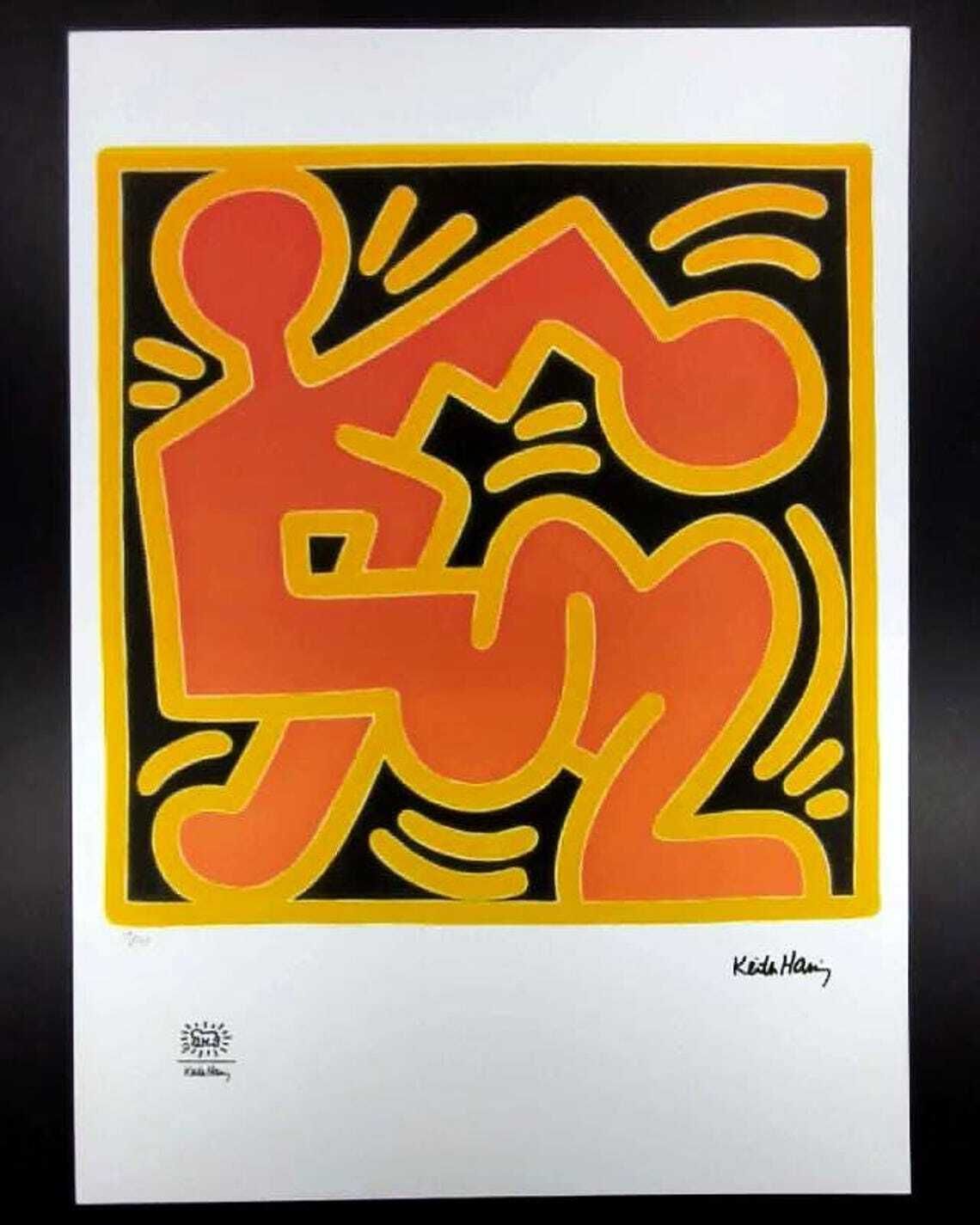 Lithographie en édition limitée Keith Haring, années 1990, numérotée au crayon