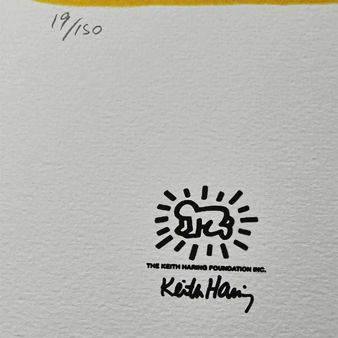 Lithographie en édition limitée Keith Haring, années 1990, numérotée au crayon photo 379.0