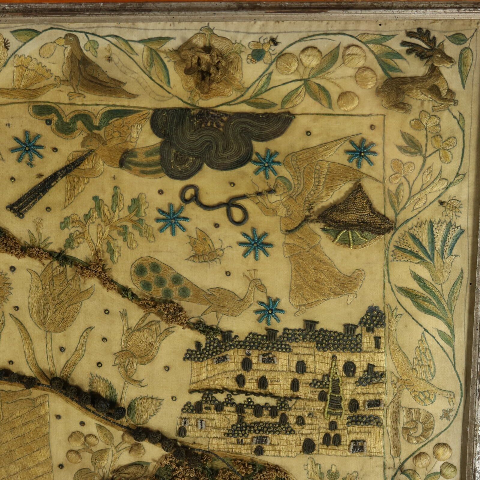 17th Century Stumpwork Picture Depicting The Binding Of Isaac photo for sale