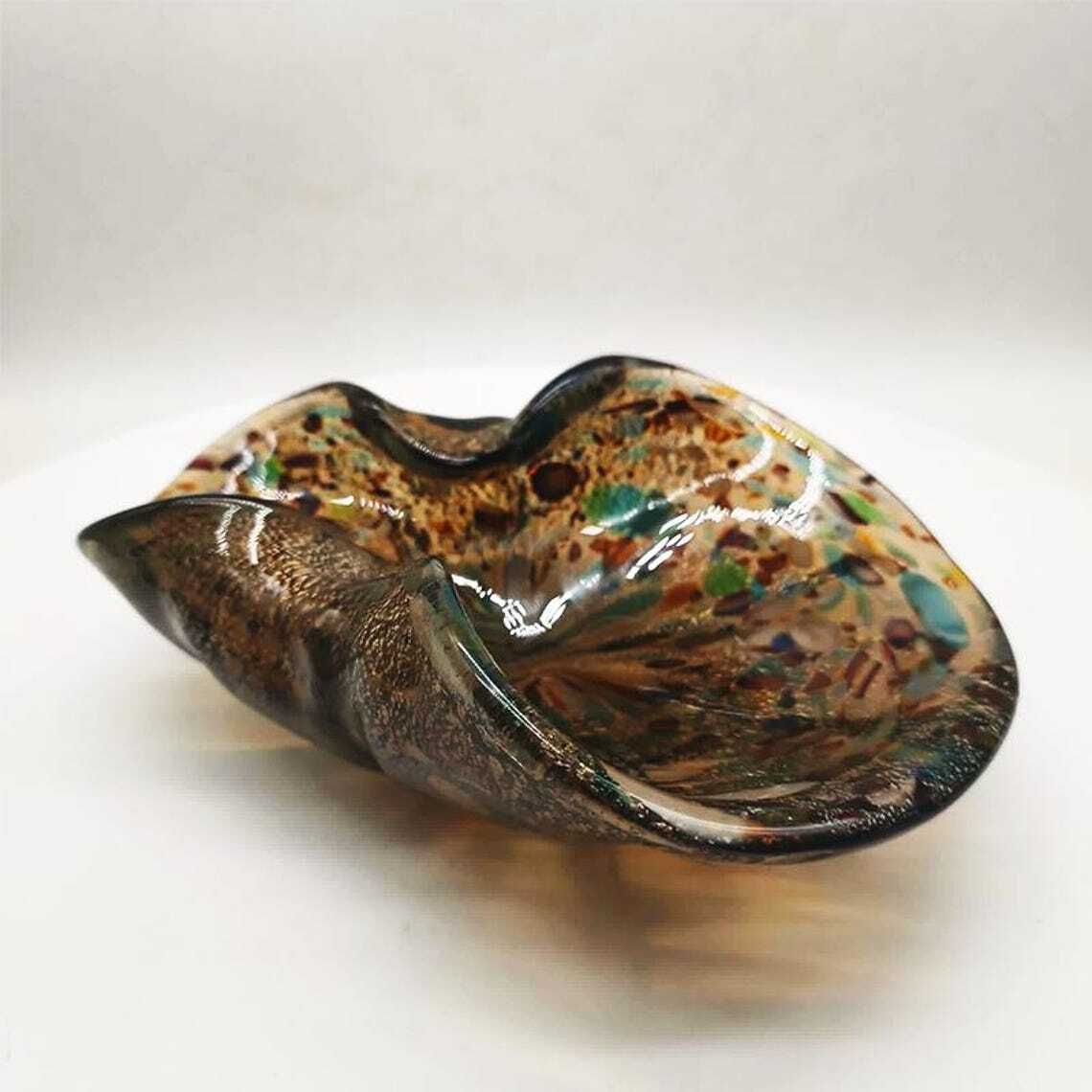 1950s Big Ashtray In Murano Glass Attributed To Dino Martens. Made In Italy. 20cm / photo for sale