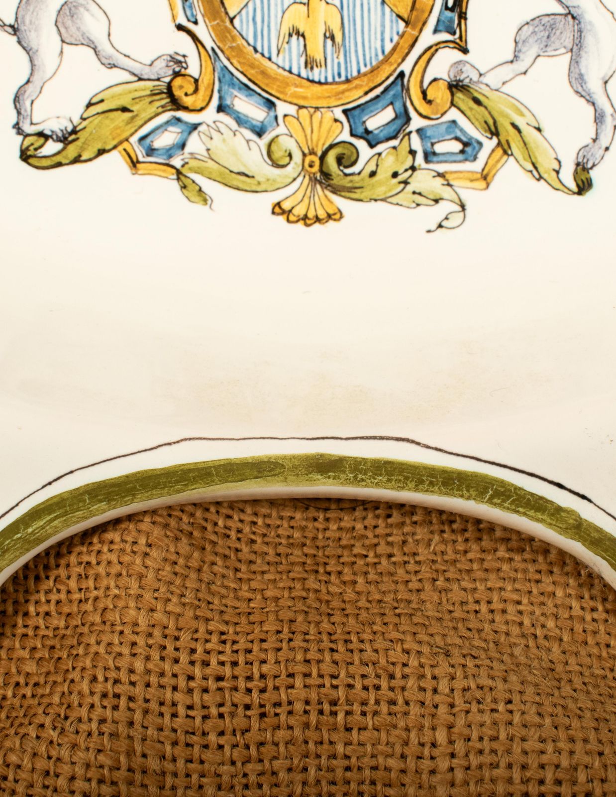 French Porcelain Shaving Dish, “Italien à Moustiers”, Early 20th Century photo 290.0