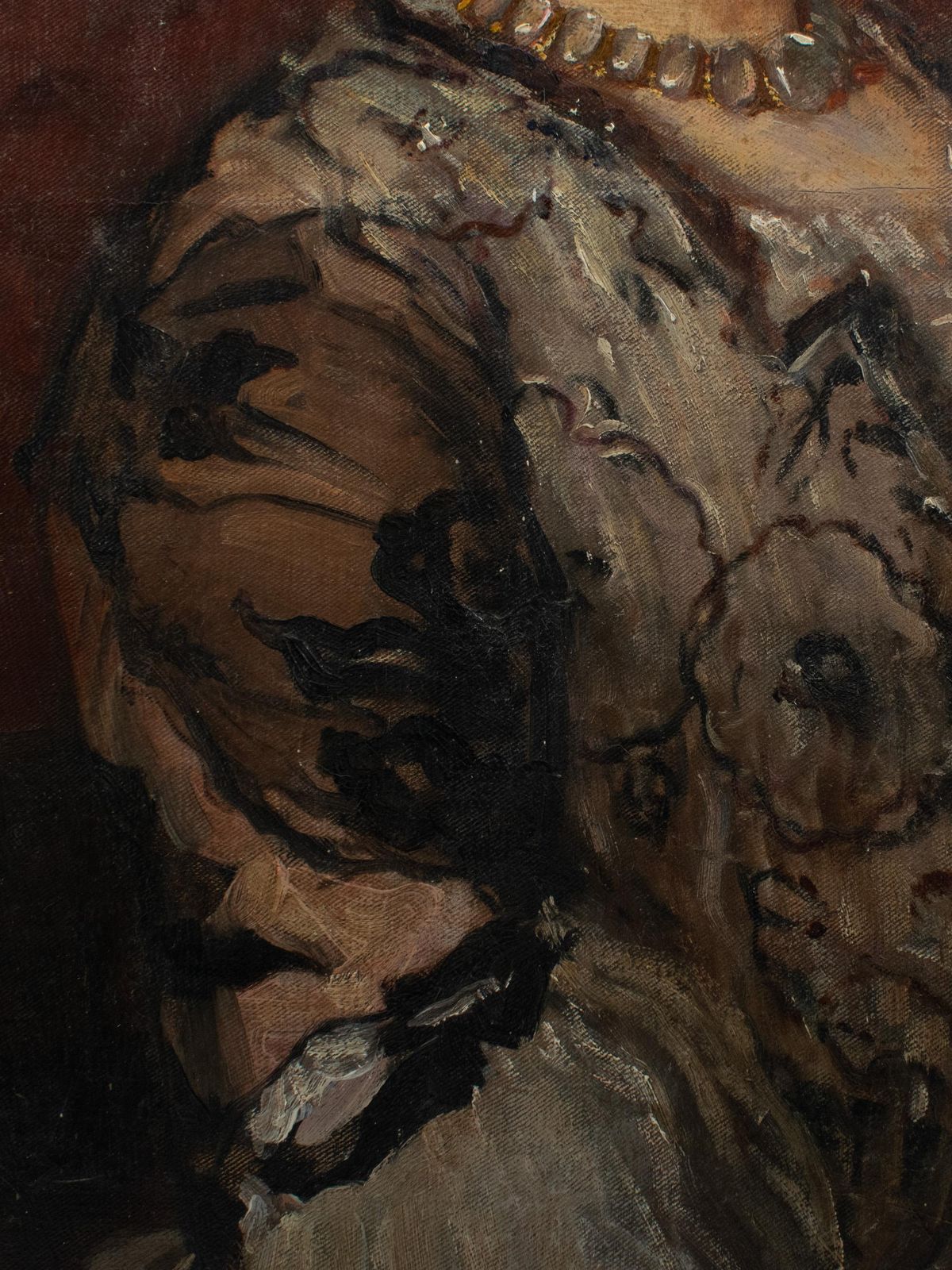 Portrait Belle Époque, dame au boléro de dentelle noire   Dans le style de Jean-Louis Forain, vers 1895 photo Art