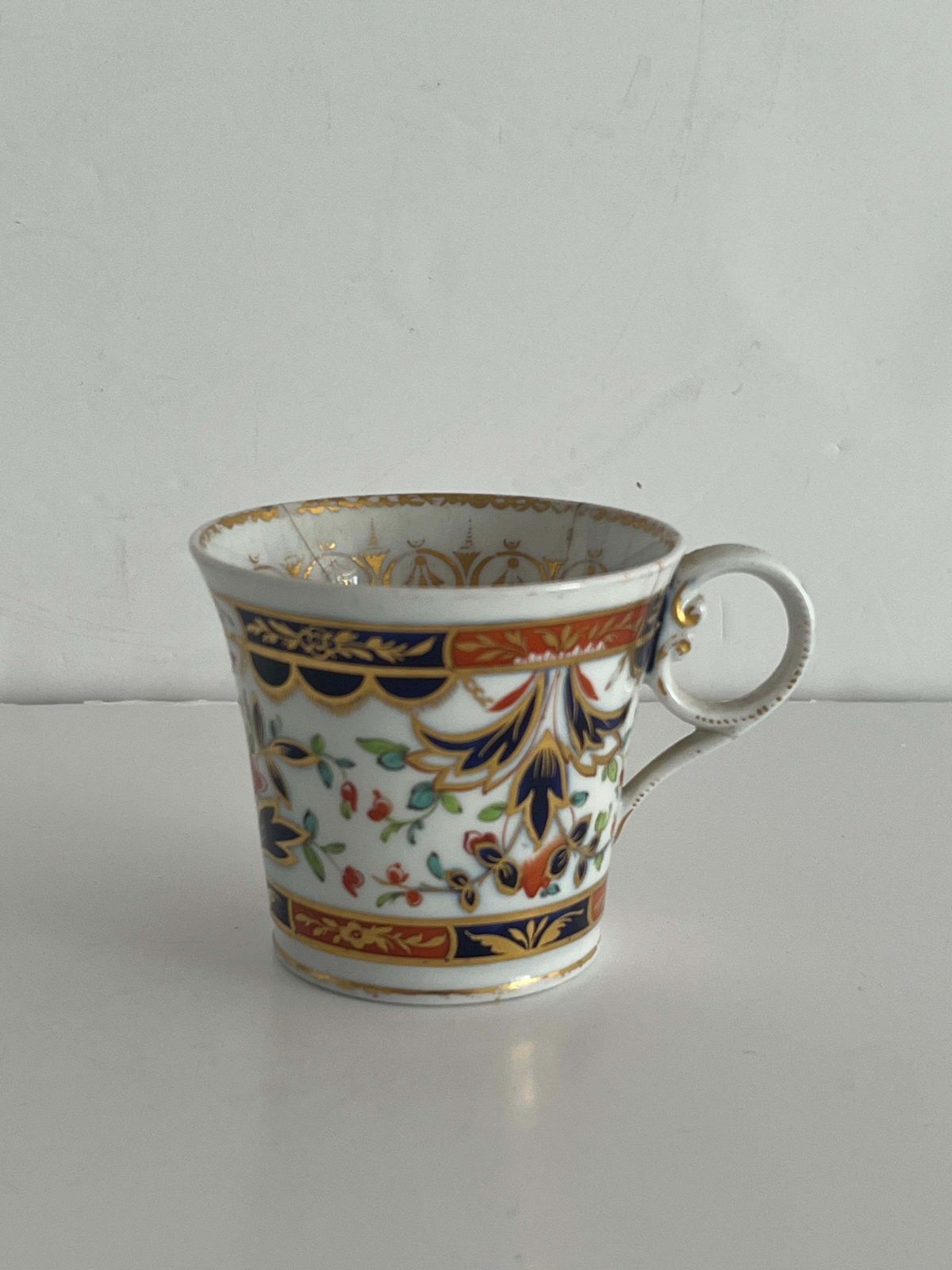 Georgian Porseleinen Kop van Chamberlains Worcester, Baden-vorm, ca. 1815 photo for sale