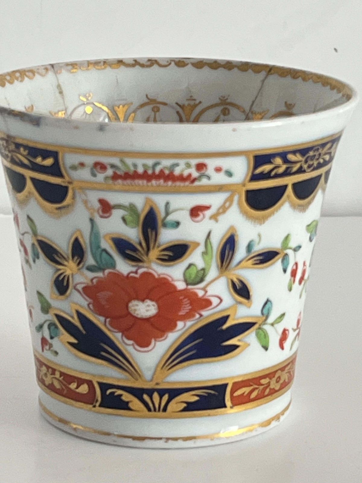 Georgian Porcelain Cup By Chamberlains Worcester, Baden Shape, Ca 1815 photo 185.0