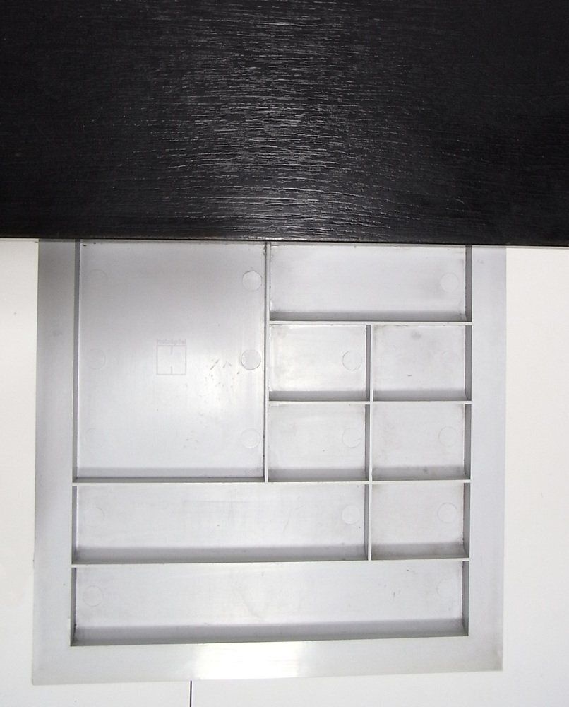 photo furniture Schrijftafel in zwart gebeitst eiken van Herbert Hirche voor Christian Holzäpfel KG, Duitsland, ca. jaren 1960