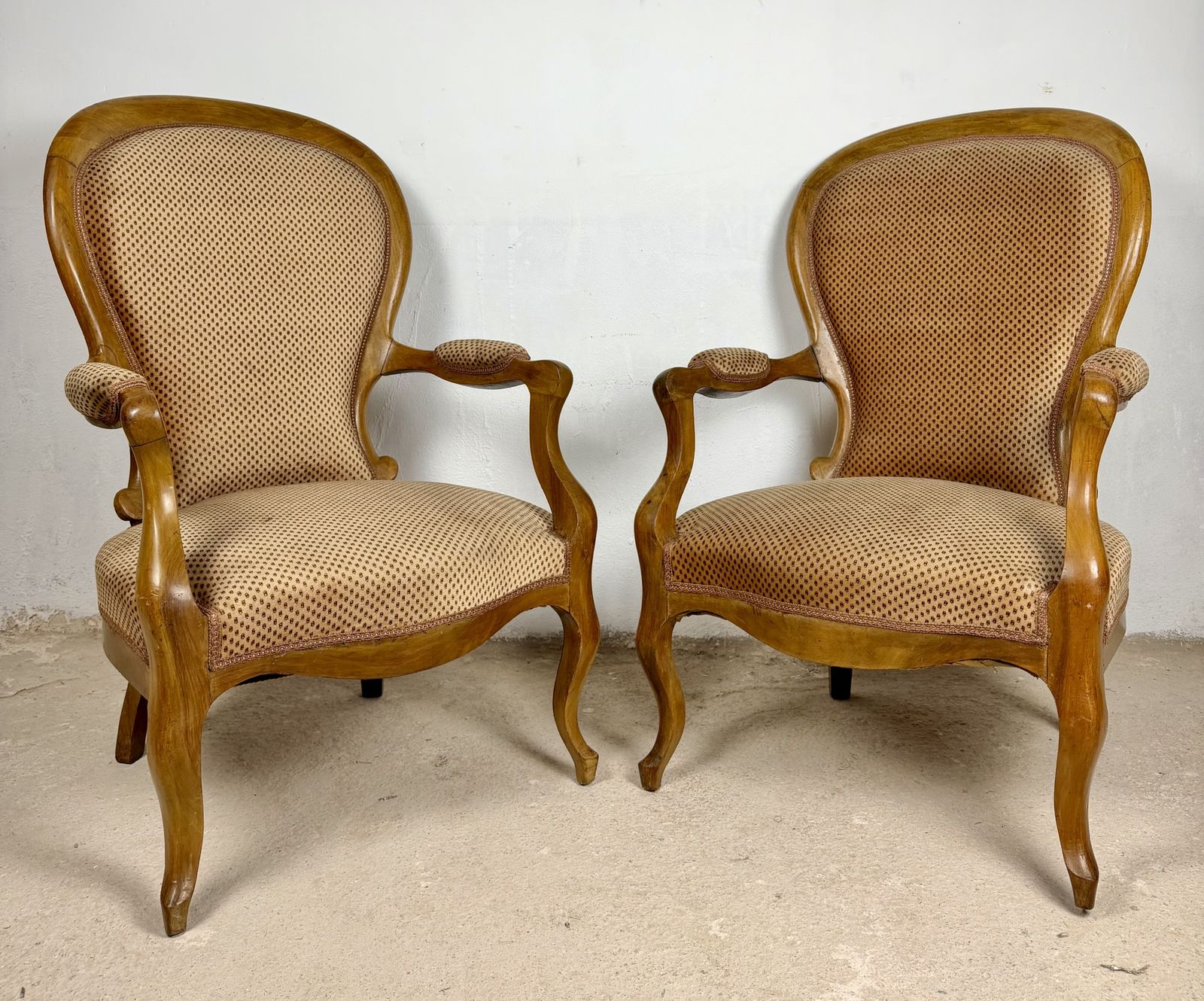 Pair Of French Louis XV Style Armchairs, Mid 20th Century photo 2750.0