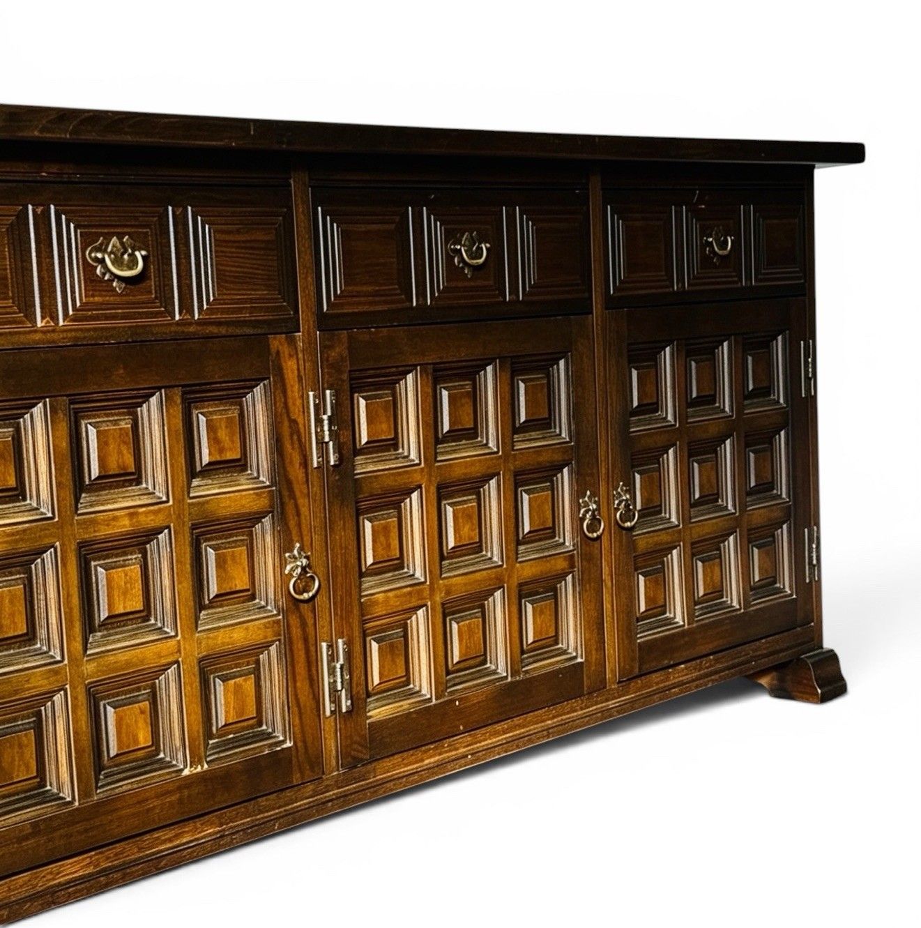 Furniture A.Younger Toledo Sideboard Mid Century C1970s Spanish Brutalist Style Rare photo