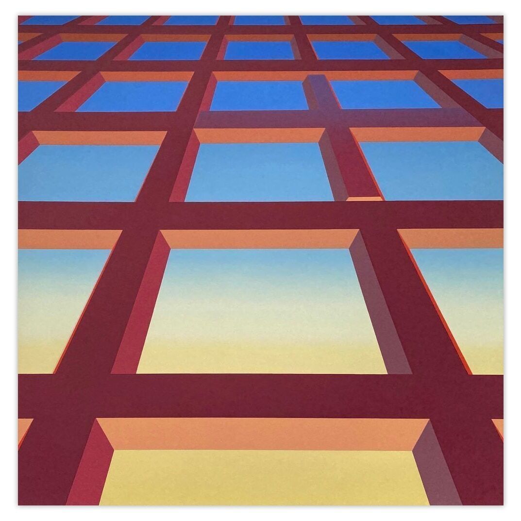 Maxime Defert Zeefdruk Espace II 1973