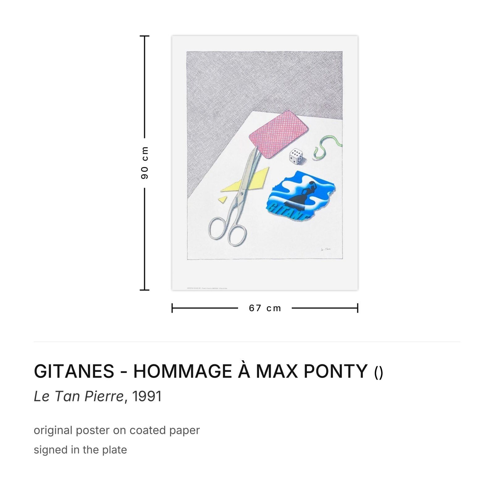 Gitanes   Hommage à Max Ponty Poster Le Tan Pierre 1991 photo furniture