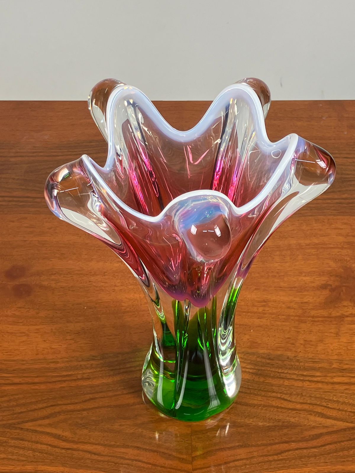 Art Glass Vase By Josef Hospodka For Chribska Glassworks, 1960's photo vinterior
