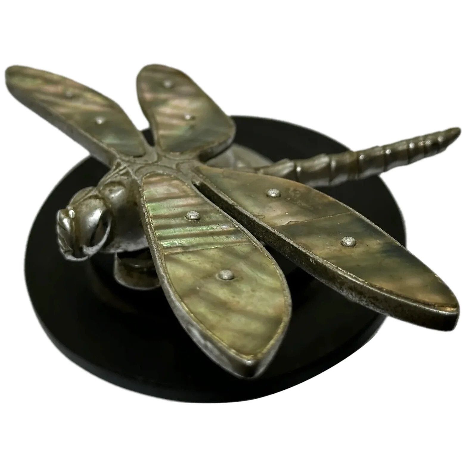 Art Deco Desmo Dragonfly automascottes sculptuur