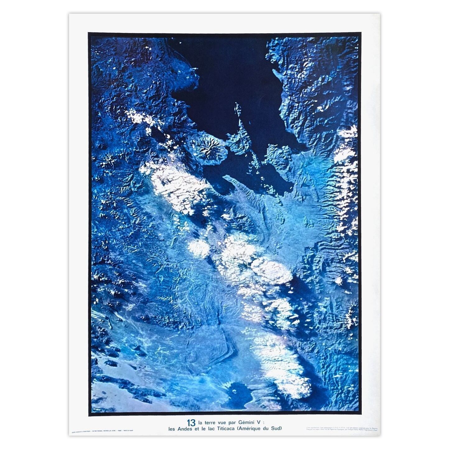 Collectif   Draeger Tourisme Poster Documents Géographiques   13 La Terre Vue Par Gemini V 1975