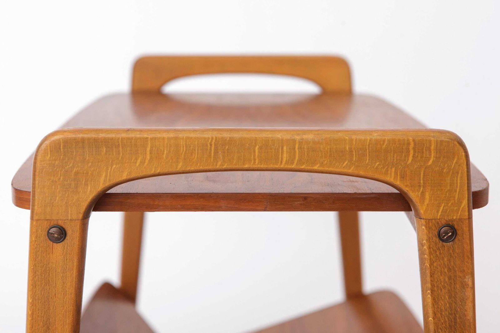 Vintage Barkar op Wielen, Mid-Century Modern Trolleytafel, jaren 1960 Duitse Theekar, Teak & Beukenhout photo vinterior