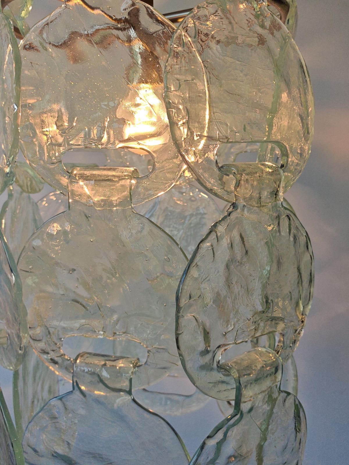 photo furniture Murano Glazen Kroonluchter van Carlo Nason voor AV Mazzega, Italië ca. jaren 1970