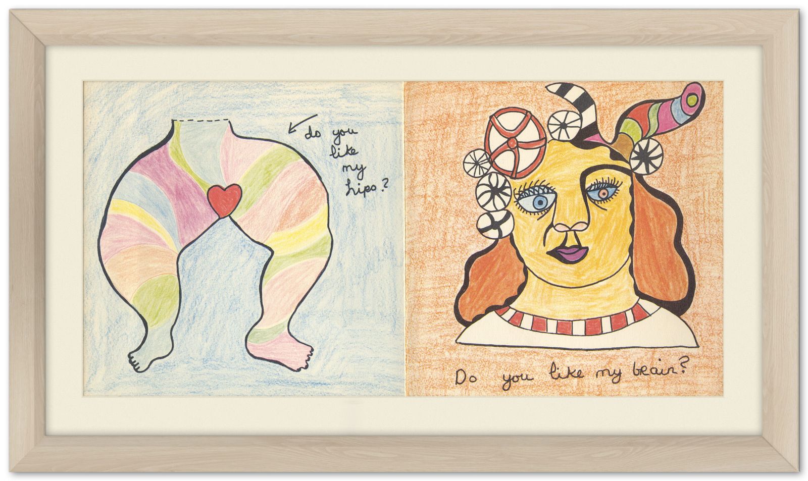 Bijzonder zeldzaam lithografisch diptiek van Niki de Saint Phalle