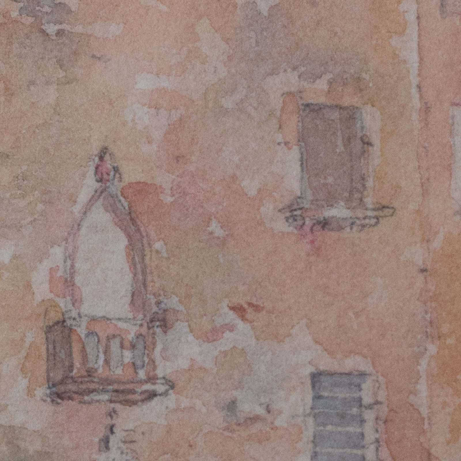 Venetiaans kanaallandschap in aquarel, kunstenaar onbekend photo Kunst