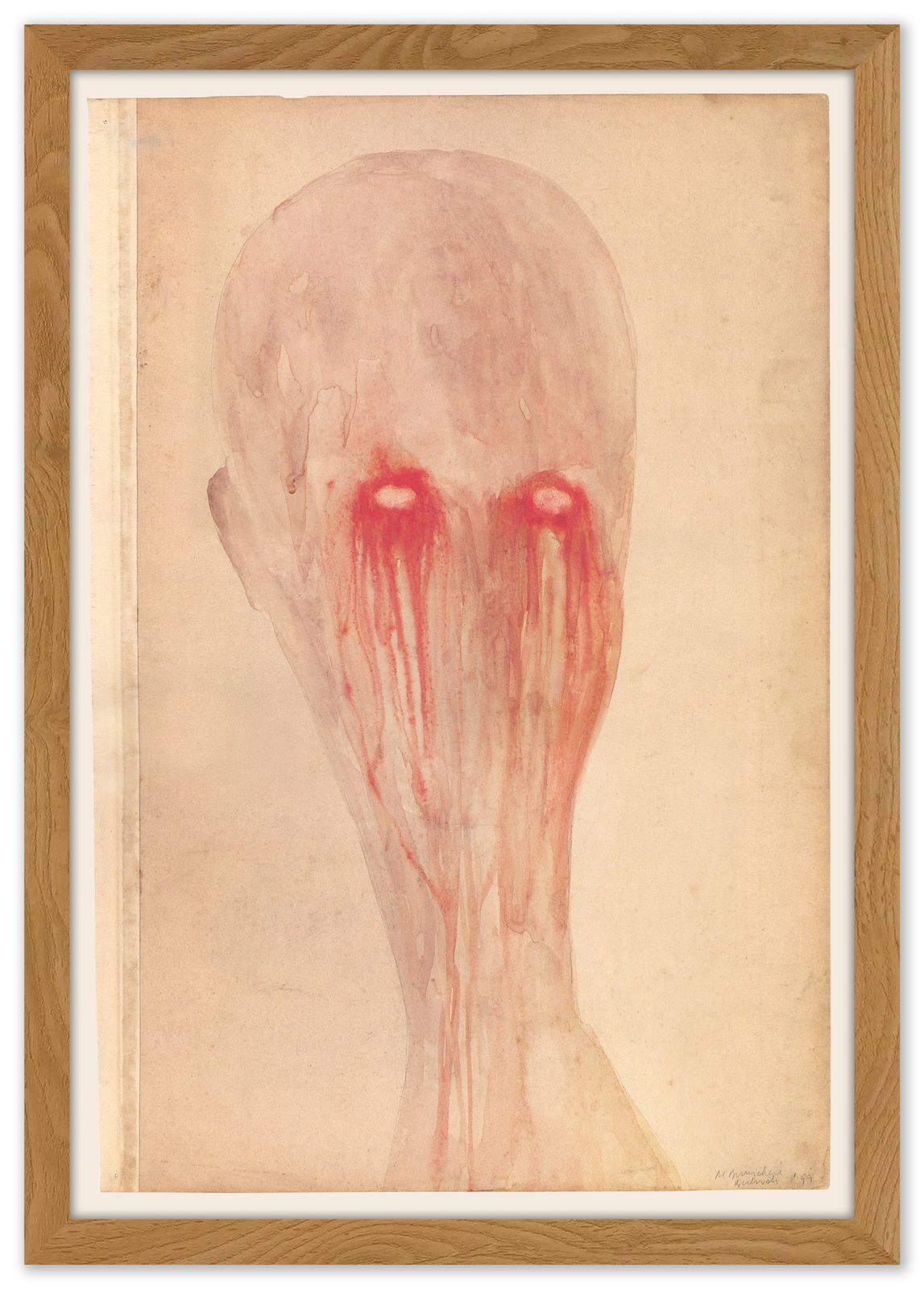 Fijn gedrukte, indringende Nederlandse lithografie uit een gelimiteerde portfolioedition