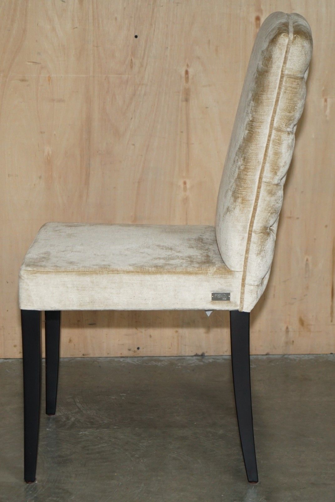 2950.0 Four Lovely Fendi Chesterfield Tufted Velvet Upholstery Fendi Casa Dining Chairs photo