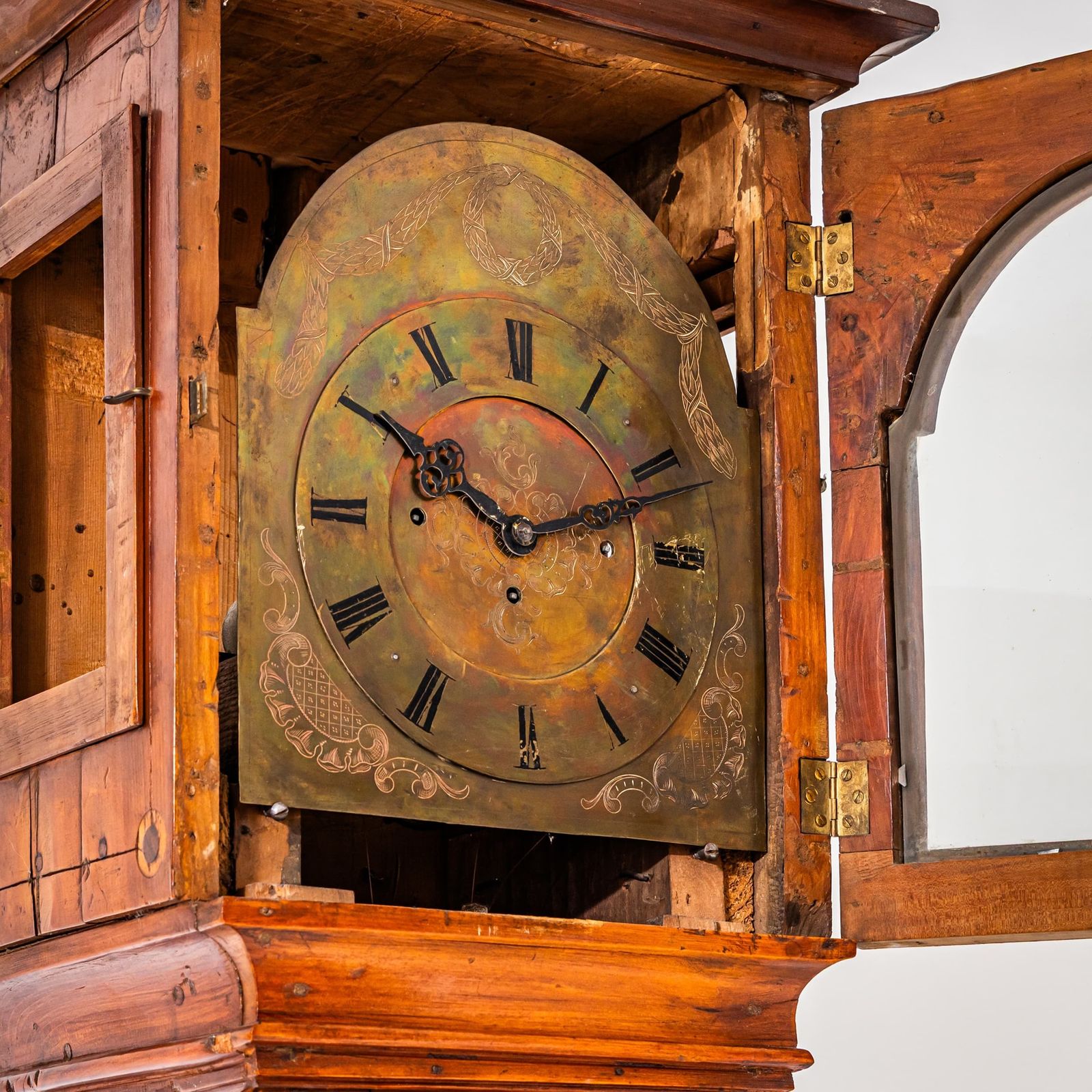 Inlaid Grandfather Clock, 18th Century photo for sale