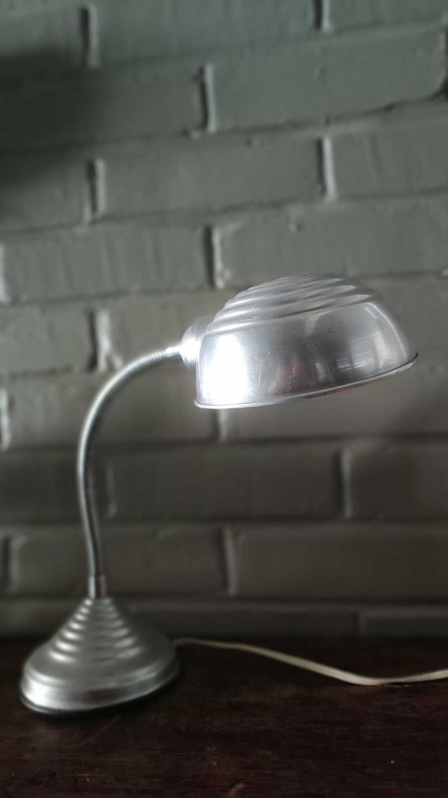 Vintage Industriële Gooseneck Bureaulamp Flexo photo for sale