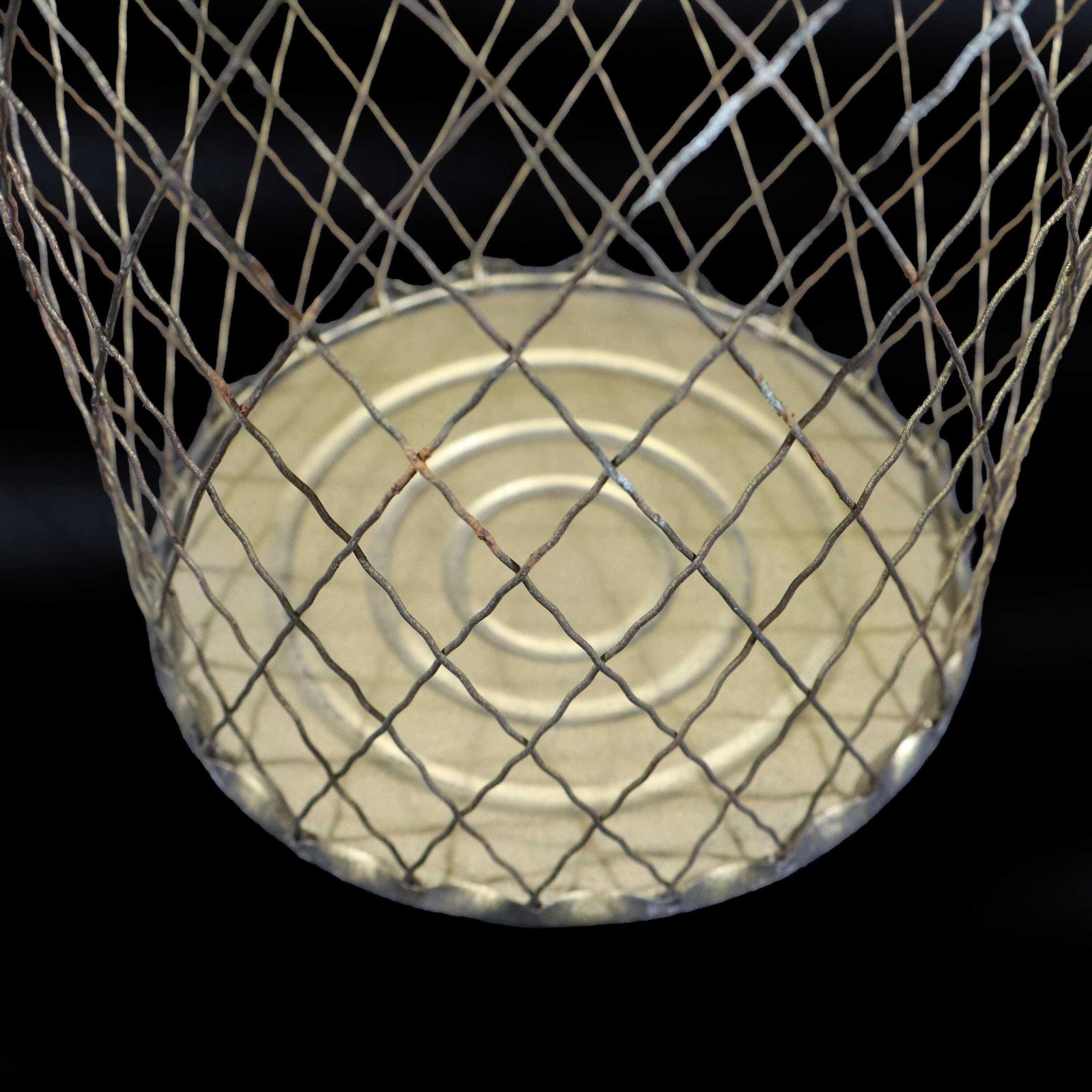 151.0 French Industrial Wire Waste Paper Basket, 1940s photo