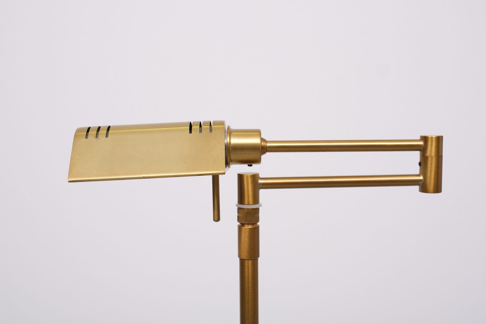 Holtkoetter Swing Arm Brass Floor Lamp 1980s Germany photo vinterior
