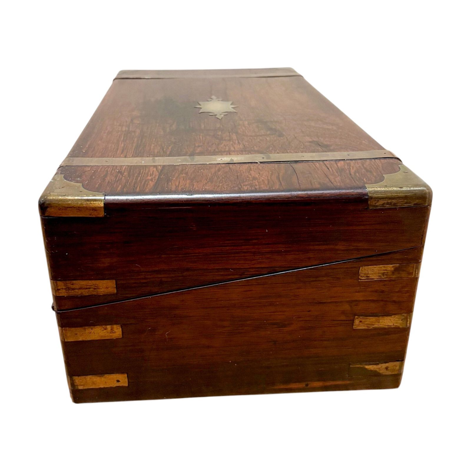 Palissander schrijfkist met werkende sleutel en geheime lades photo for sale