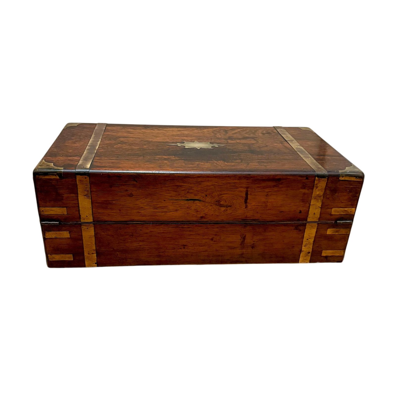 Palissander schrijfkist met werkende sleutel en geheime lades photo Woonaccessoires