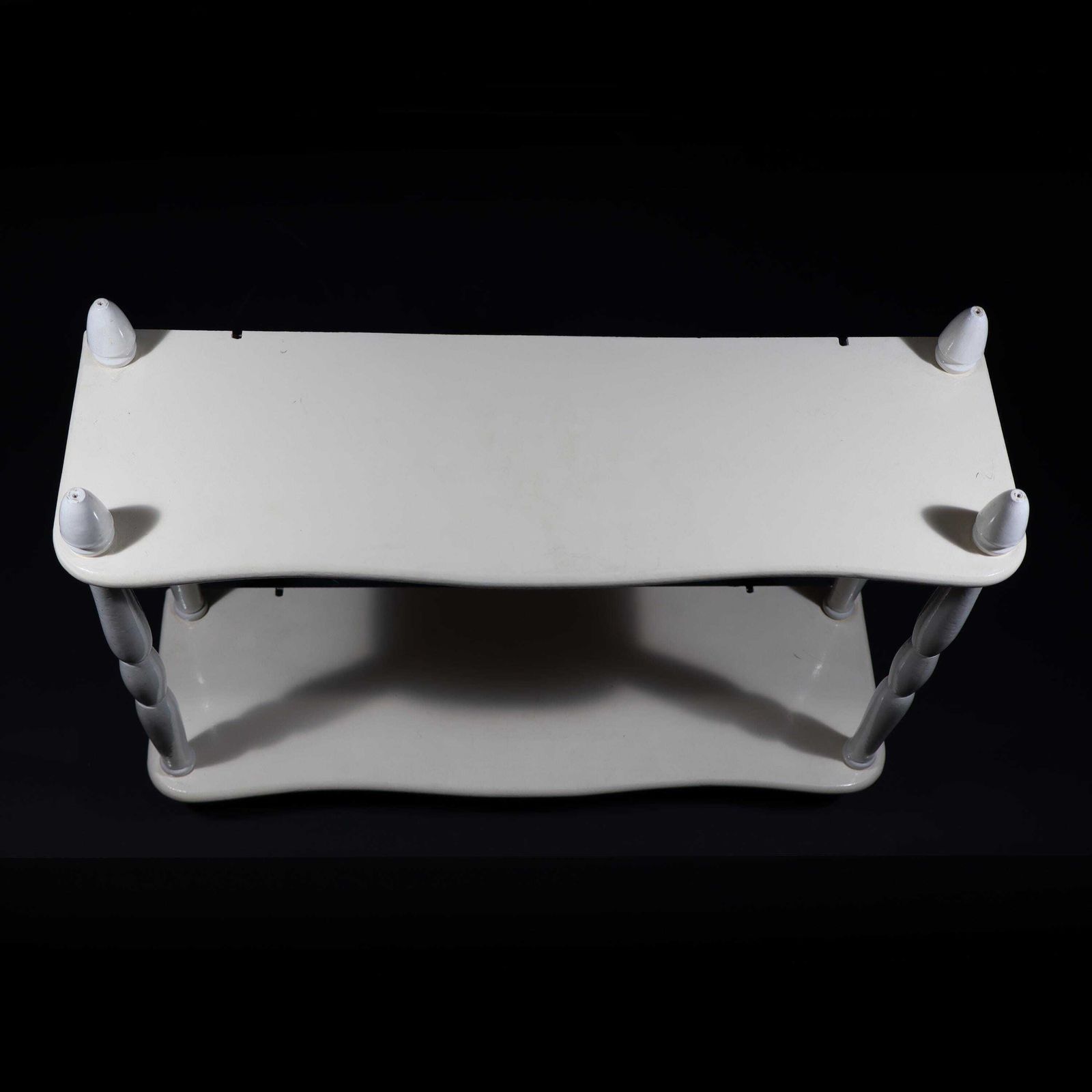Mobilier Étagère murale d'époque française en bois peint blanc avec colonnettes à fuseau photo
