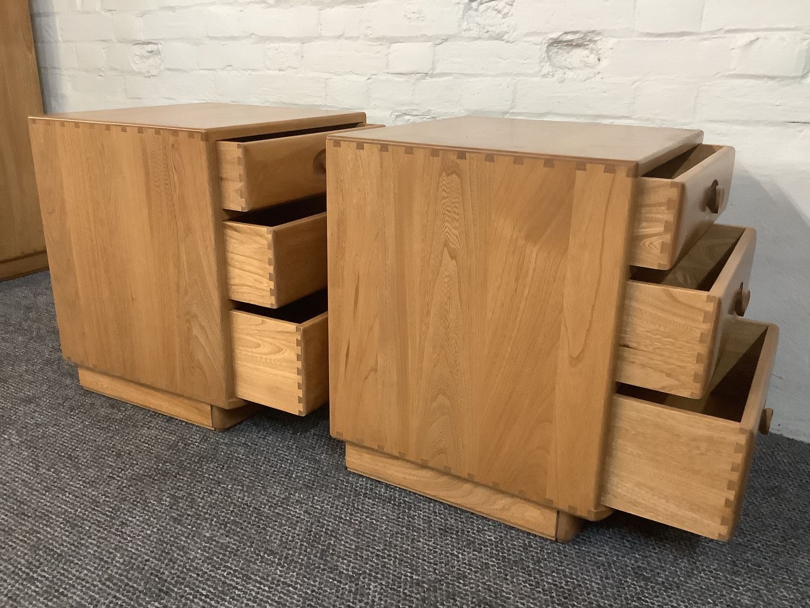 Matching Pair Of Ercol Windsor Bedside Chests. photo vinterior