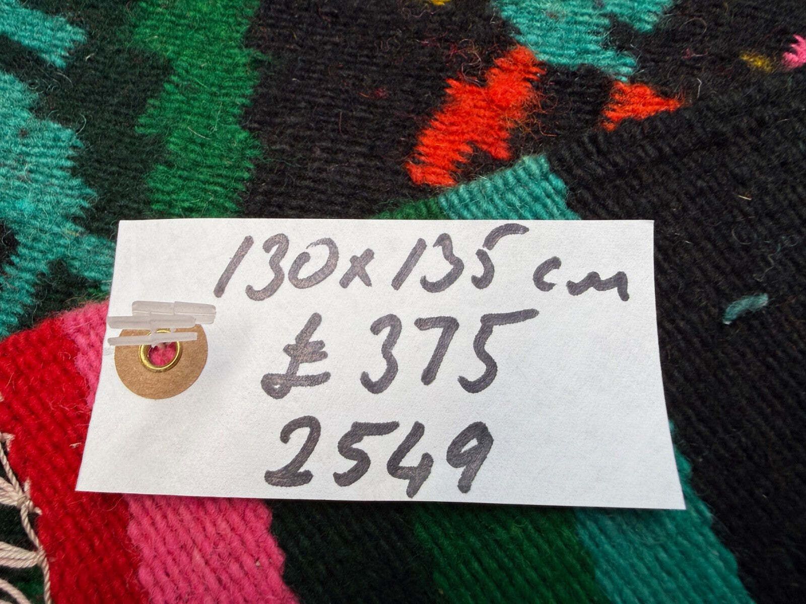 photo vinterior Vintage Moldaafse vierkante kilim 130x135 cm kelim wollen vloerkleed medium 2549