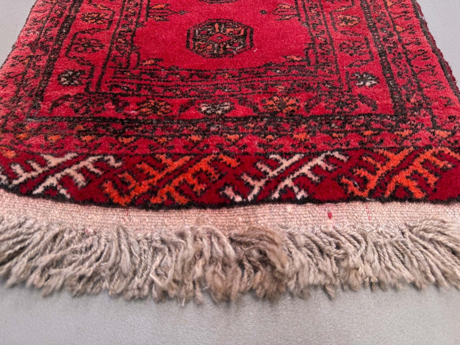 Klein Vintage Turks Tapijt 50x70 cm, Korte Loper, Tribal, Mini Vloerkleed 2548 photo Textiel