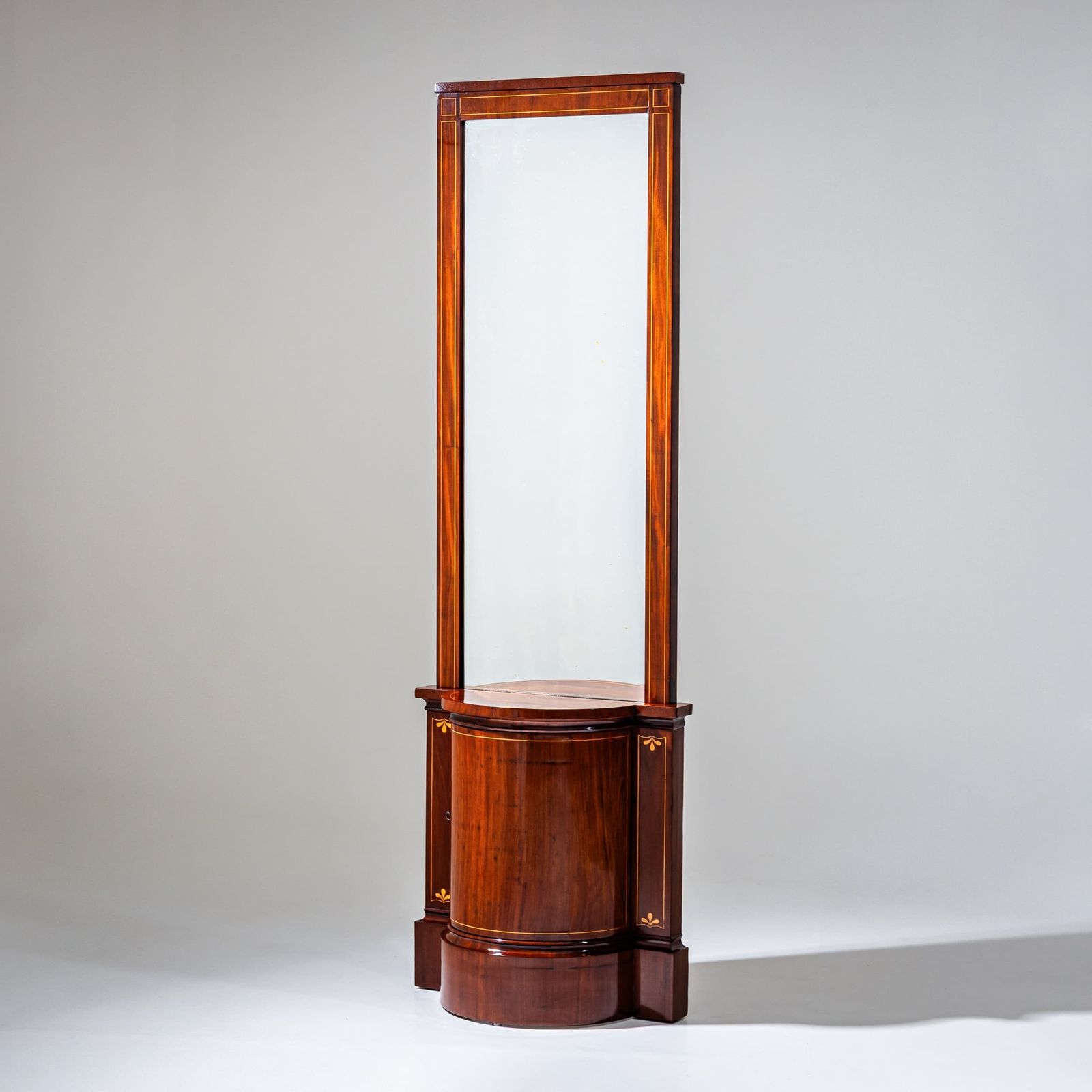 Biedermeier Mahogany Pier Mirror With Console, Northern Germany, Circa 1830
