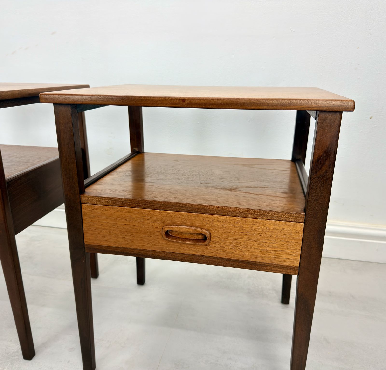 Pair Of Teak Bedside Tables Danish Style photo 760.0