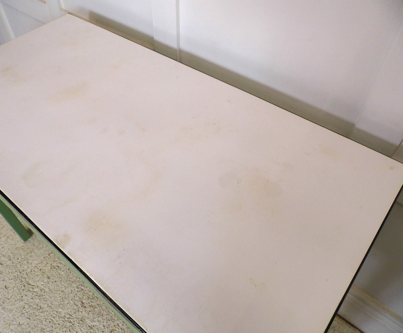 photo buy Vintage Enamel Topped 1950s Kitchen Prep Pastry Table Or Vintage Office Desk
