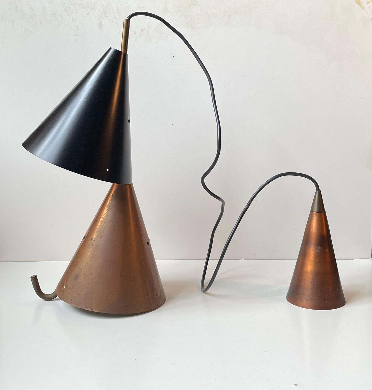 Svend Aage Holm Sørensen dubbele hanglamp voor Lyfa, ca. jaren 1950 photo buy
