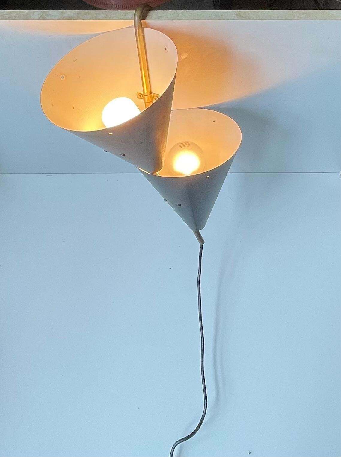 Lighting Svend Aage Holm Sørensen Double Pendant Lamp For Lyfa, 1950s photo