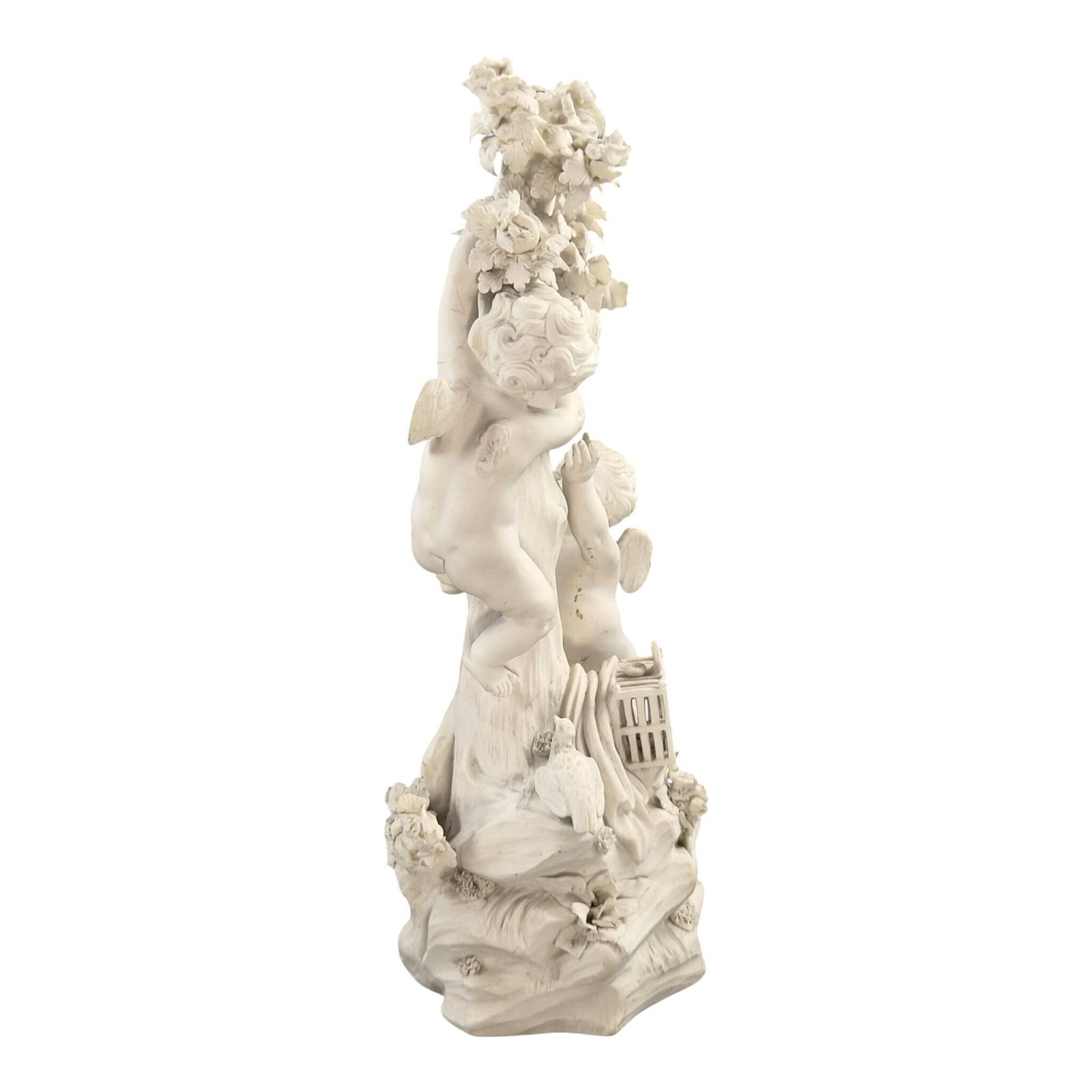 Zeldzame Derby biscuit porselein figuurgroep, Four Elements No. 48, ca. 1773 photo vinterior