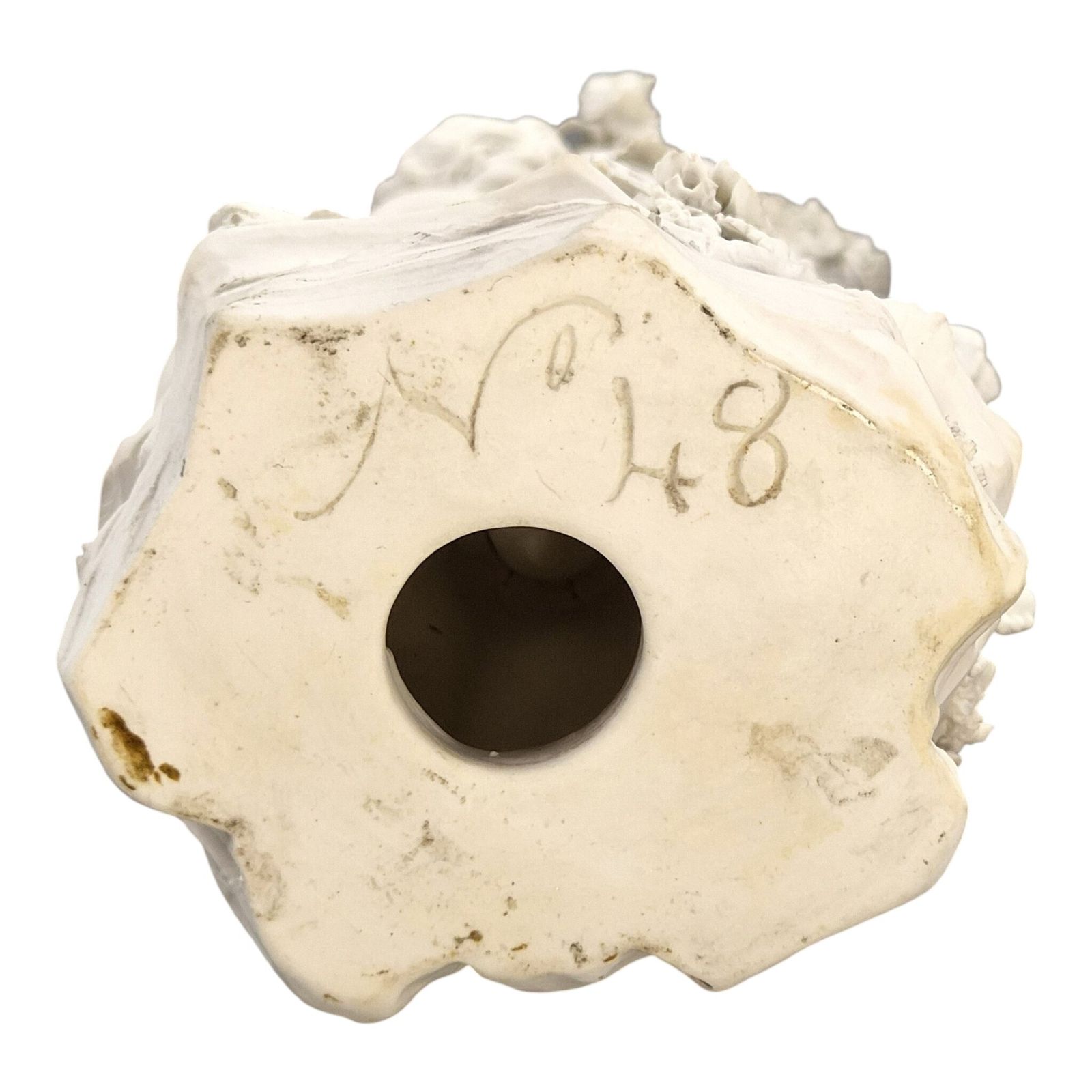 Zeldzame Derby biscuit porselein figuurgroep, Four Elements No. 48, ca. 1773 photo vintage