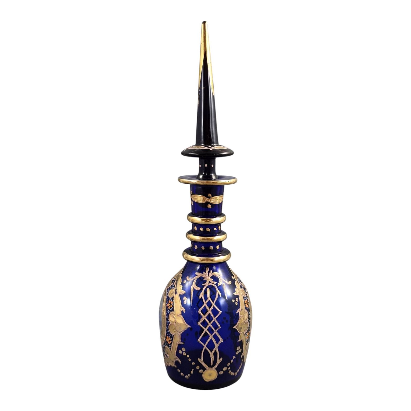 Moser Style Bohemian Cobalt Glass Decanter For The Qajar Market, C.1870 1890 photo furniture