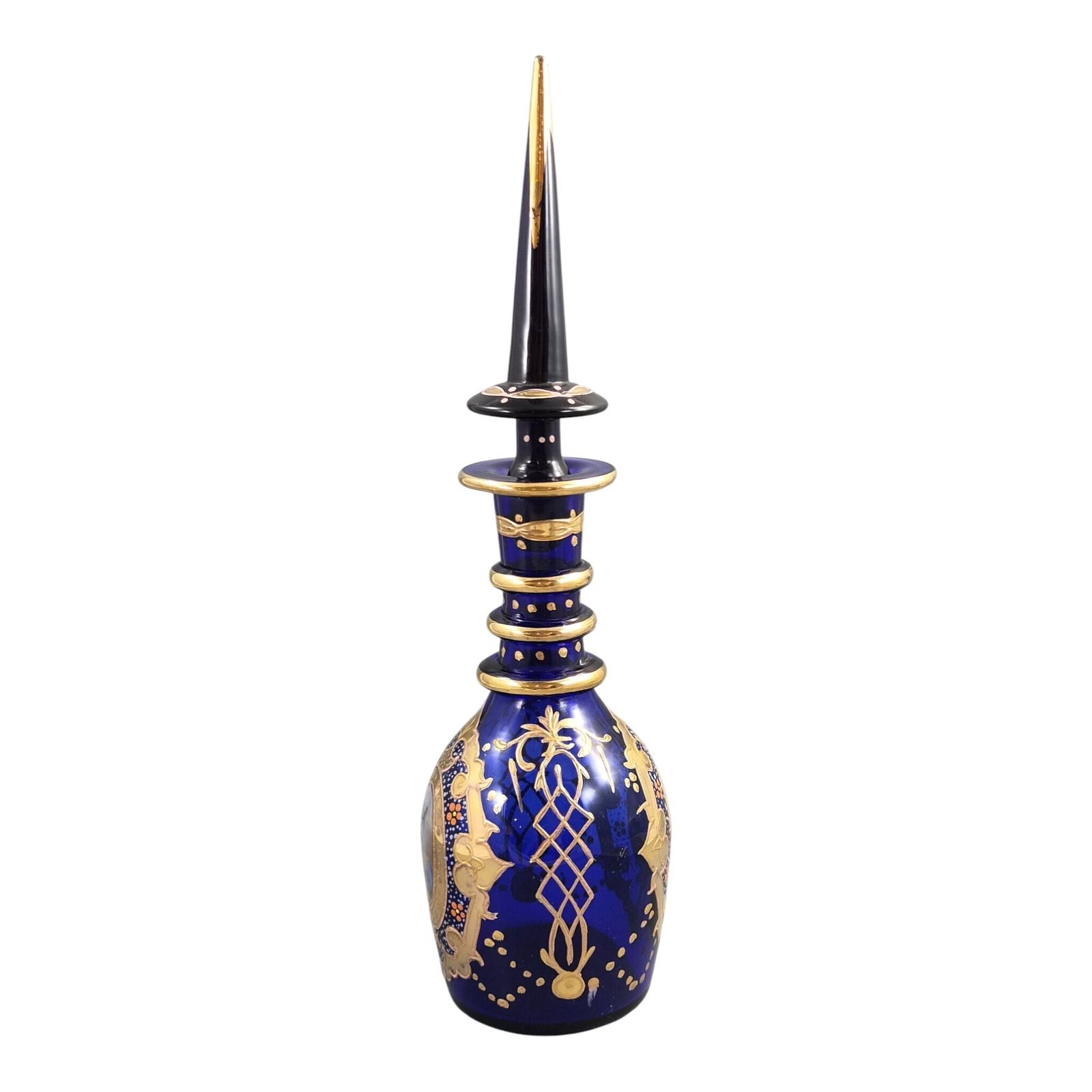 Moser Style Bohemian Cobalt Glass Decanter For The Qajar Market, C.1870 1890 photo Home Decor