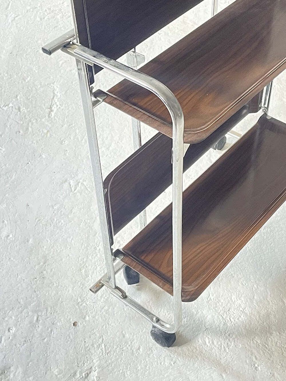 photo furniture Midcentury Chrome Folding Serving Trolley, 1950s Germany