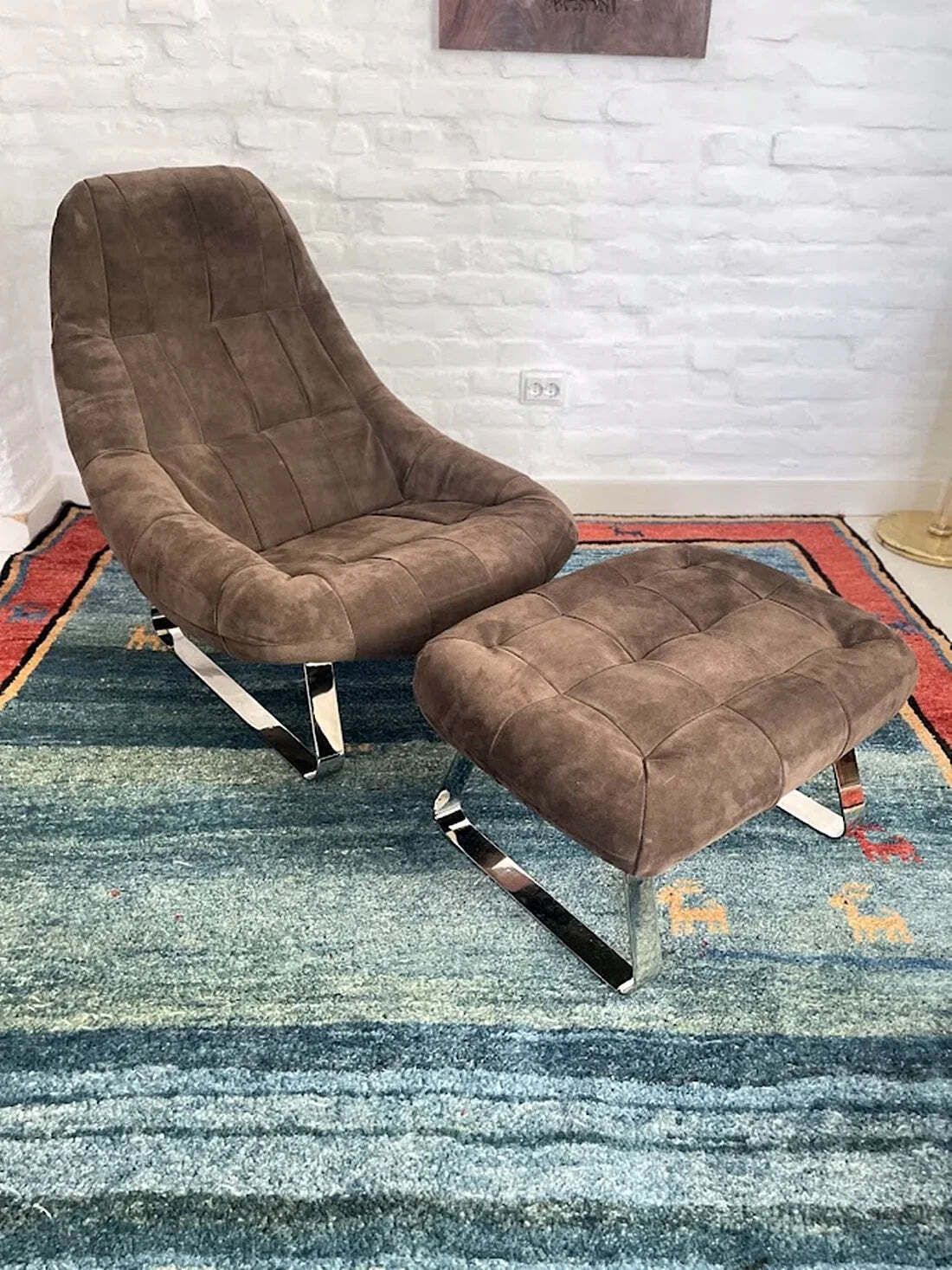 Earth Chair en Ottoman van Percival Lafer, jaren 1970, Brazilië