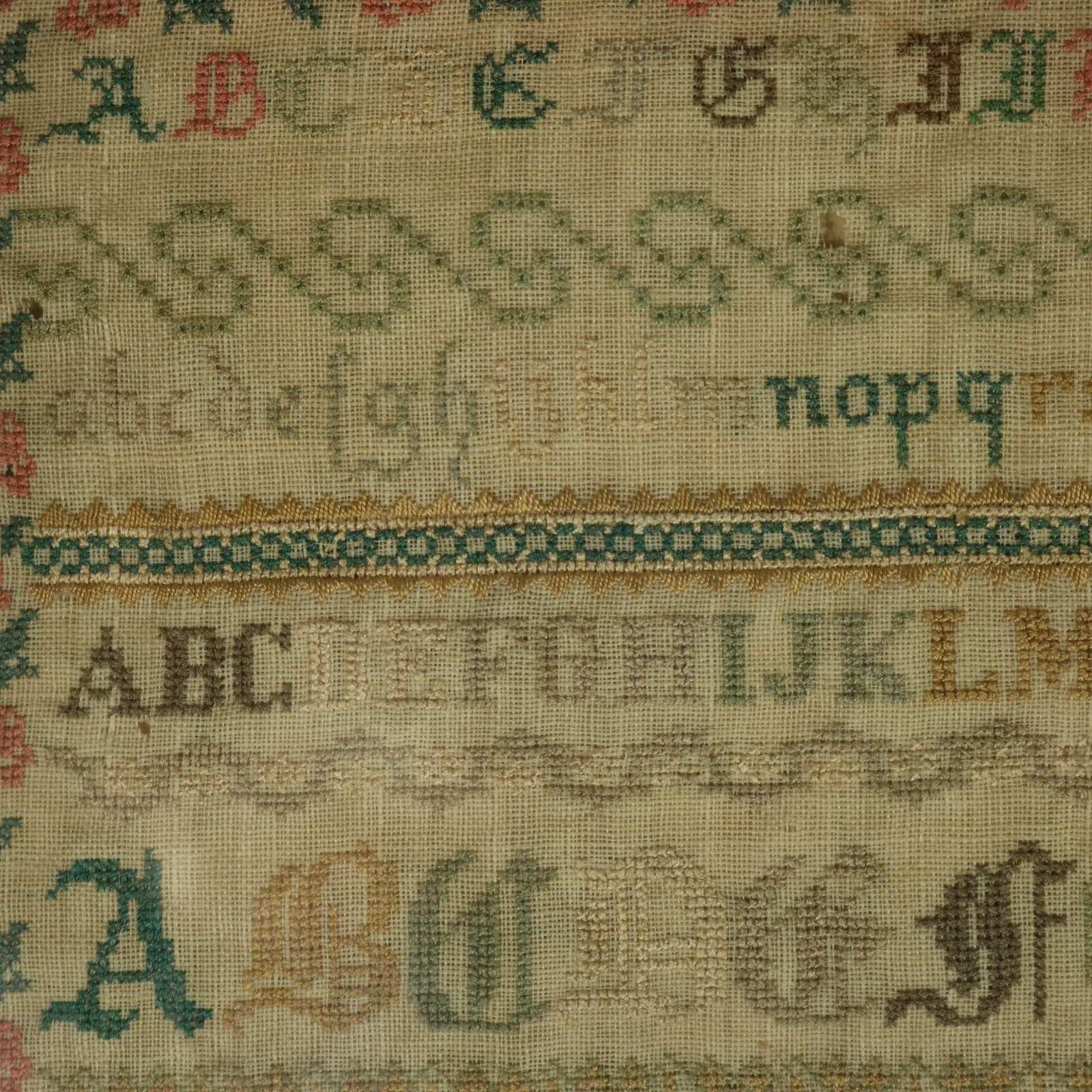 Antique Sampler, C.1850, By Elizabeth Carter, Sussex photo 1190.0