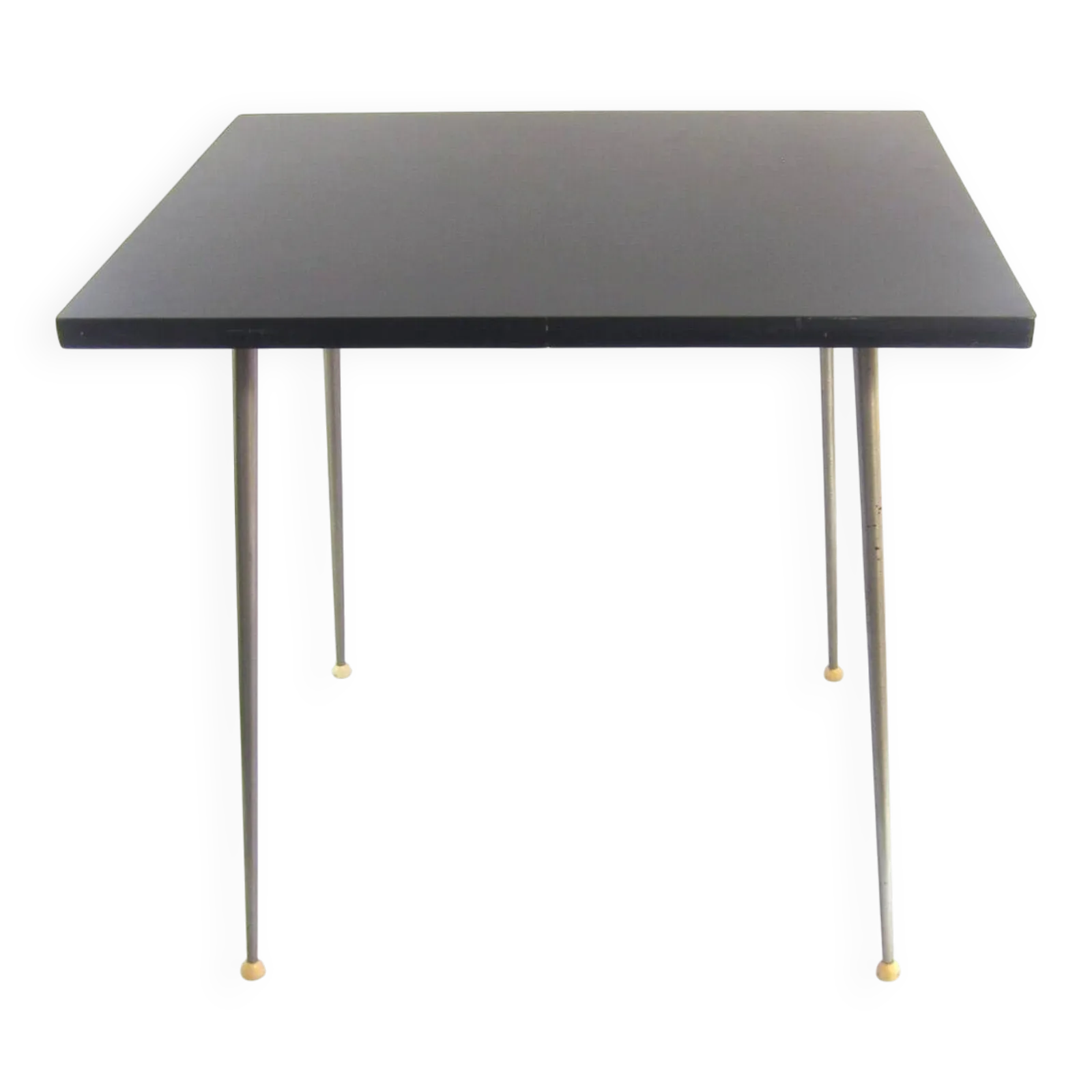 Modernistische bijzettafel uit de jaren 1960 met houtskoolgrijs Formica-blad