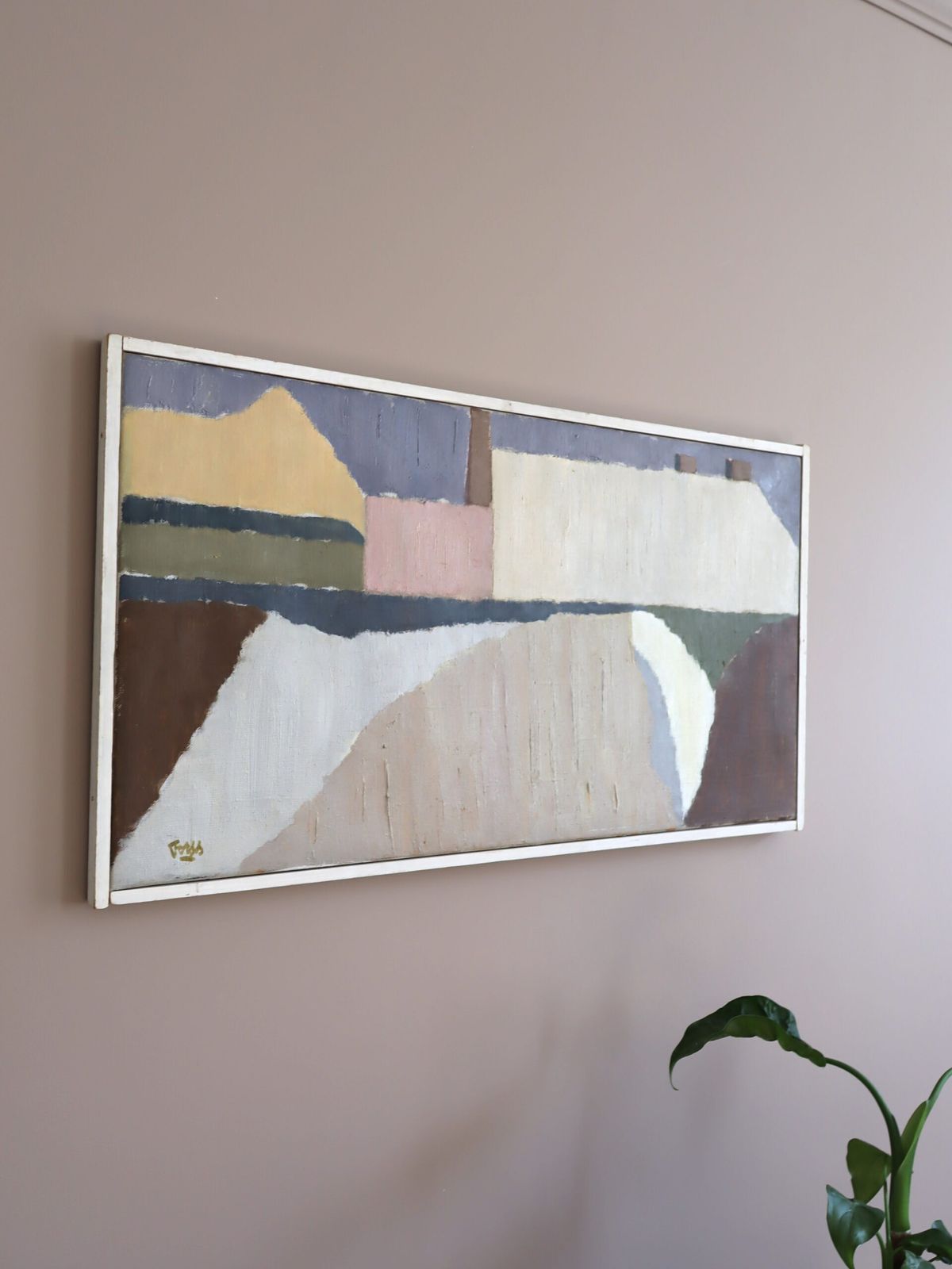 Pastel Settlement In Oil Onto Canvas photo 682.0