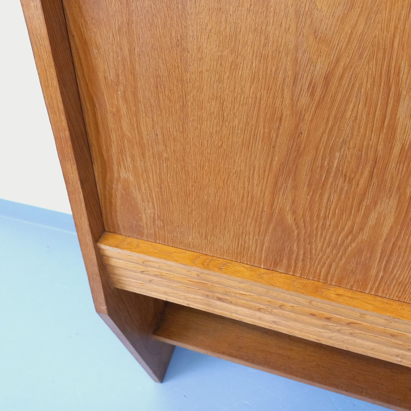 Furniture Brutalist Oak Secretary, 1960s photo