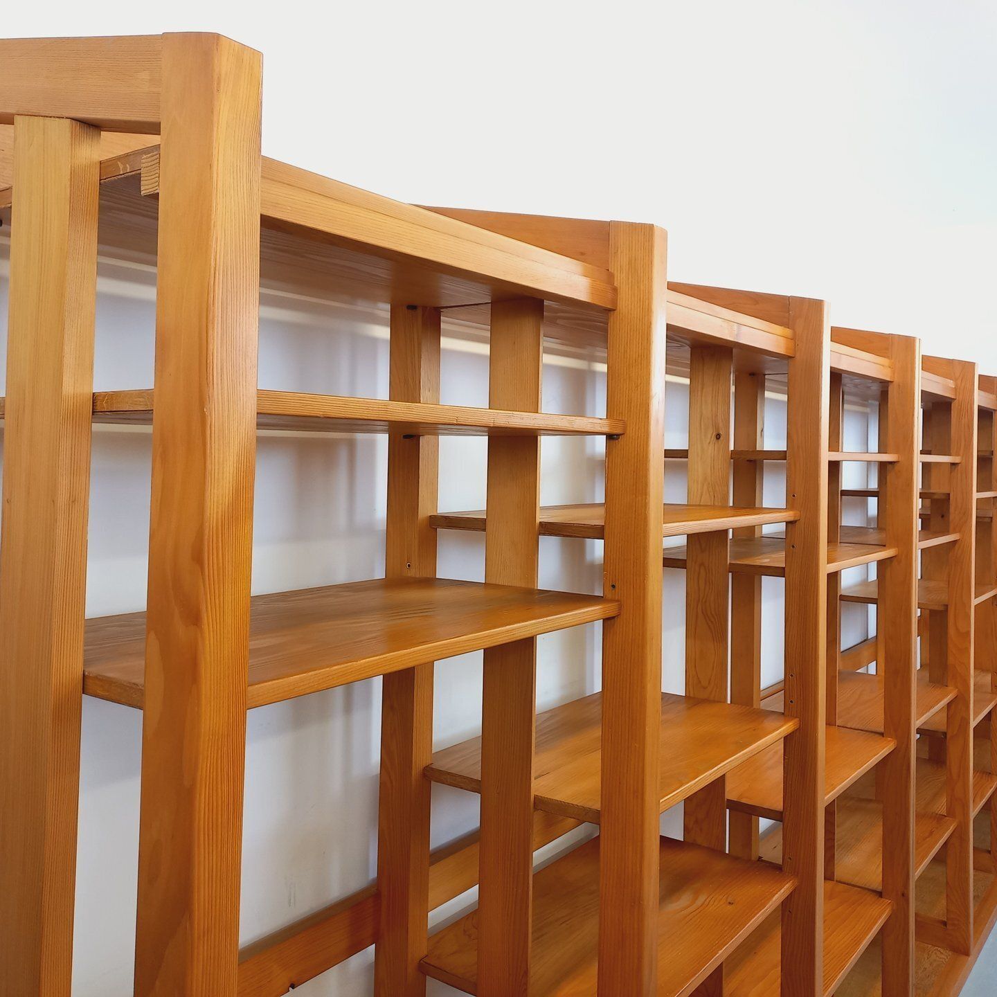 Grote modulaire boekenkast van grenen in 6 secties photo 9458.0